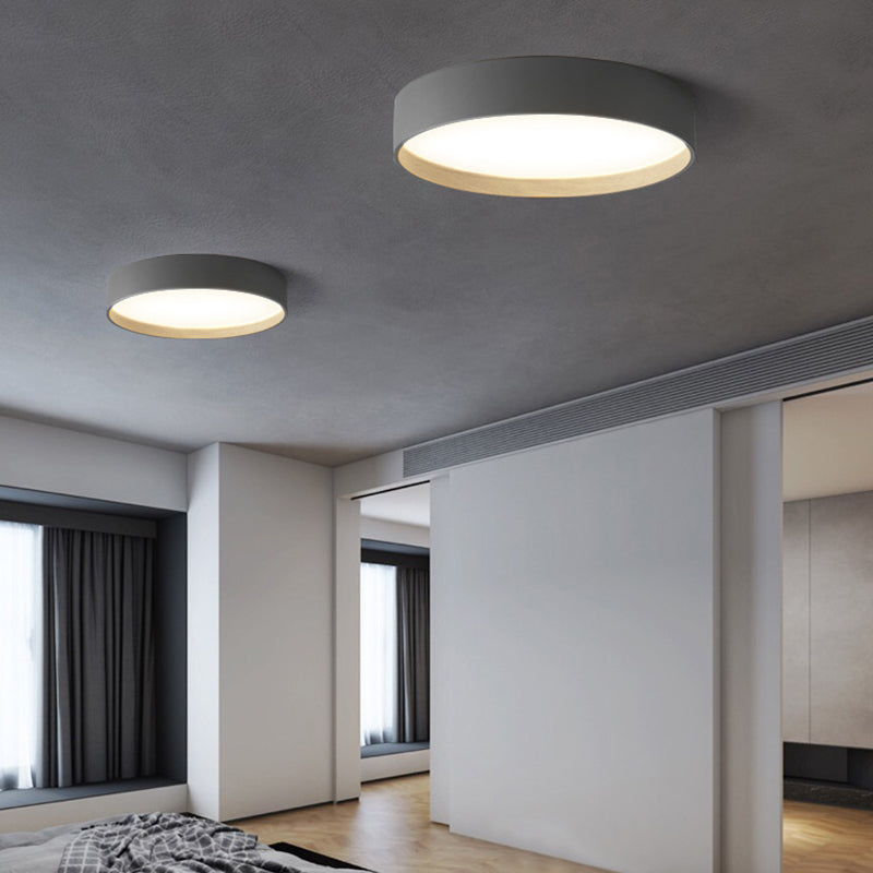 Simple Flush Mount Light Circle LED Ceiling Lamp with Metal for Bedroom