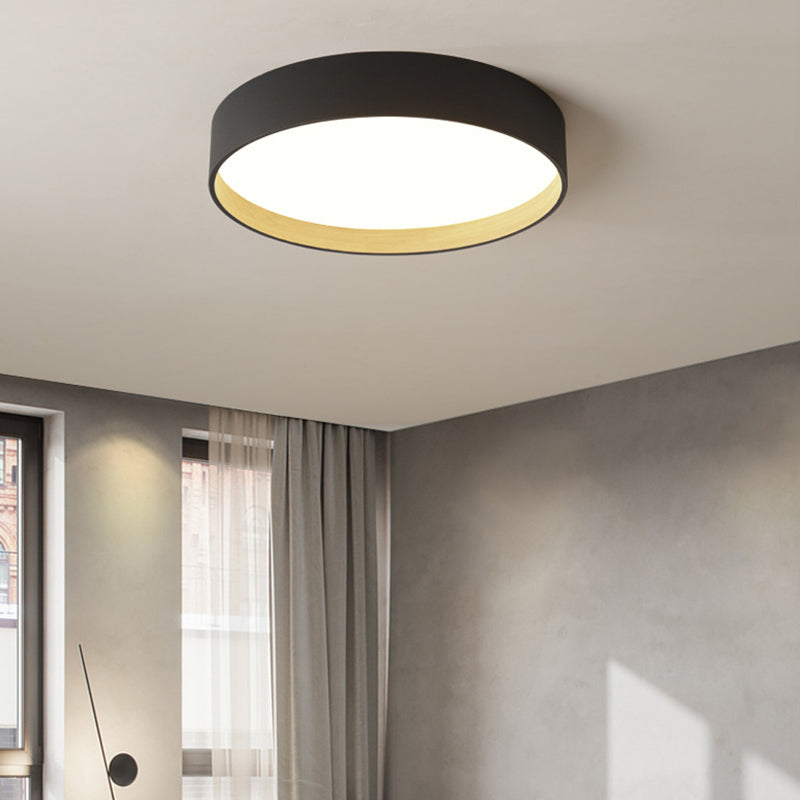 Simple Flush Mount Light Circle LED Ceiling Lamp with Metal for Bedroom