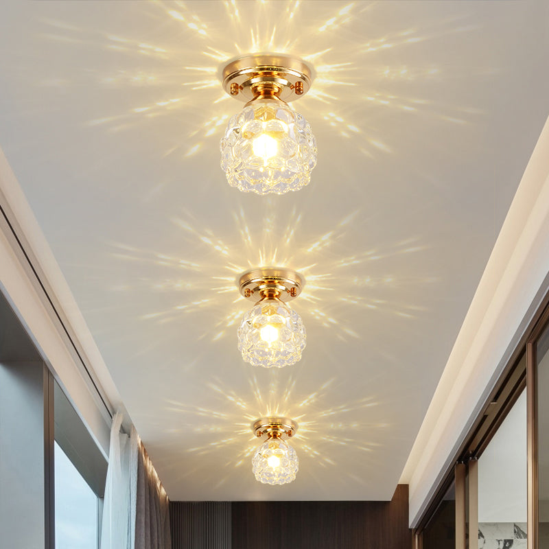 Nordic Style 1-Light Ceiling Lamp Glass Shade Ceiling Light for Bedroom