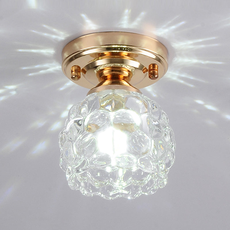 Nordic Style 1-Light Ceiling Lamp Glass Shade Ceiling Light for Bedroom