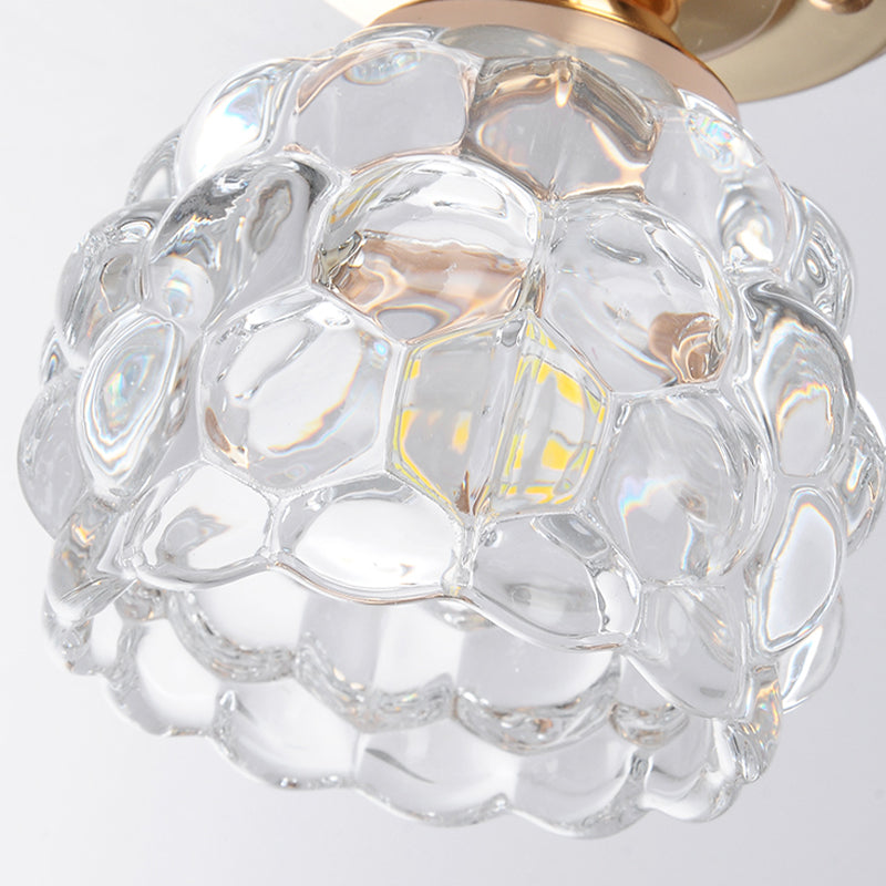 Nordic Style 1-Light Ceiling Lamp Glass Shade Ceiling Light for Bedroom