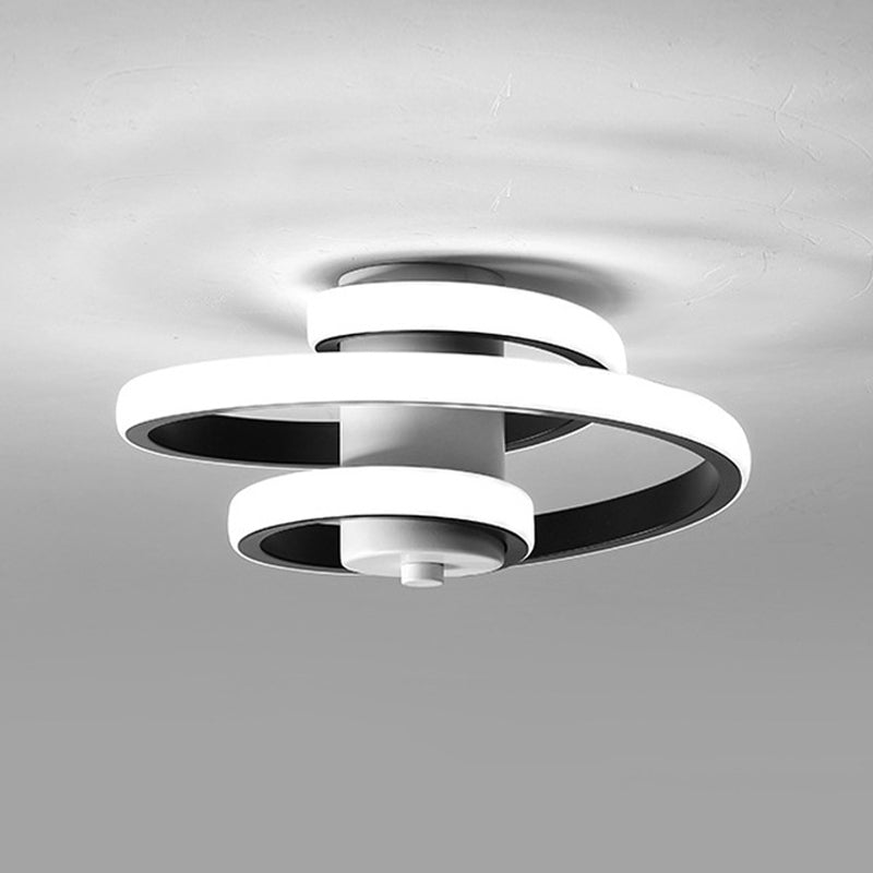 Metal Linear Shape Flush Mount Light Modern Style 1 Light Flush Ceiling Light Fixtures