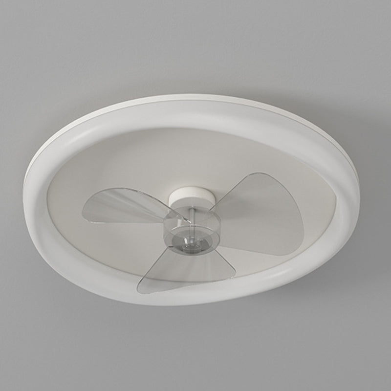 3-Blade Contemporary Ceiling Fan White LED Fan with Light for Room