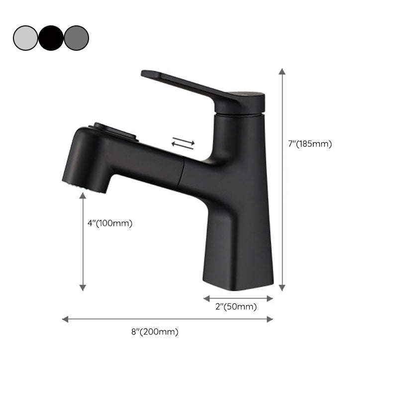 Contemporary Vessel Faucet Metal Single Handle Low Arc Vessel Faucet for Bathroom