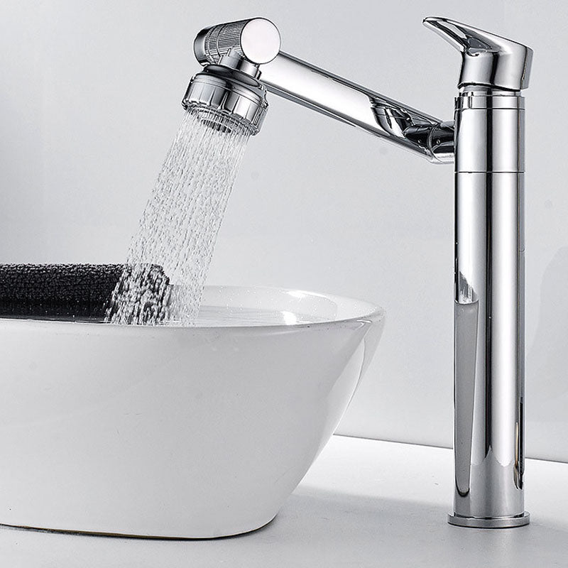 Glam Style Faucet Single Handle Vessel Sink Bathroom Faucet with Waterfall Spout