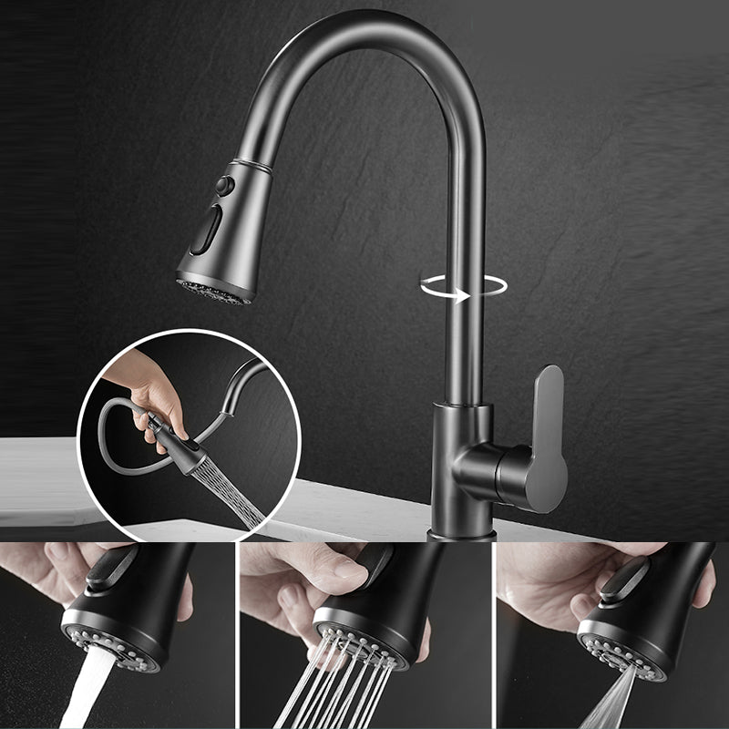 Modern Pull down Kitchen Faucet  Sprayer with Handle and Supply Lines Bar Faucet