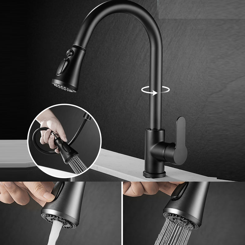 Modern Pull down Kitchen Faucet  Sprayer with Handle and Supply Lines Bar Faucet