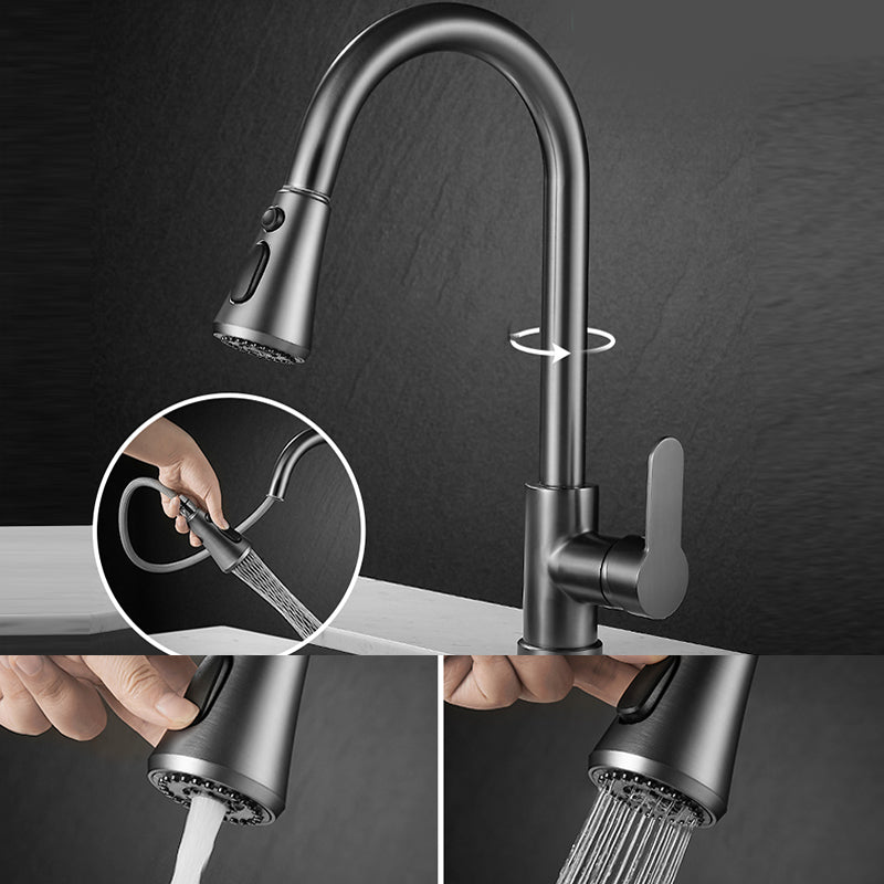 Modern Pull down Kitchen Faucet  Sprayer with Handle and Supply Lines Bar Faucet