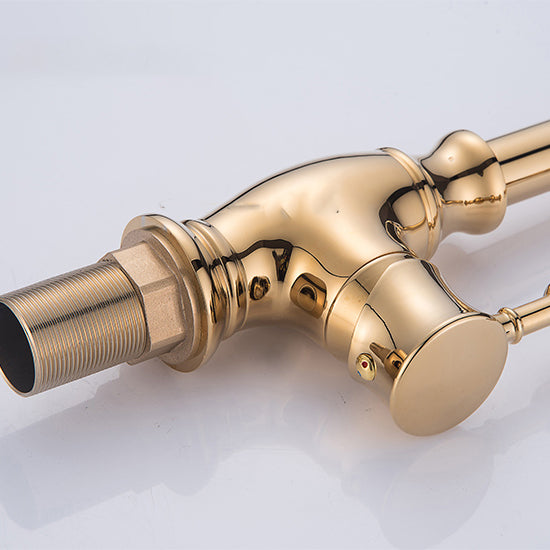 Traditional Bar Faucet 1-Handle with Supply Lines Kitchen Faucet in Gold