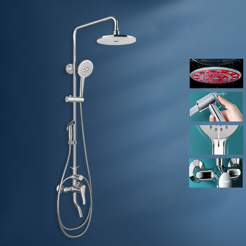 Modern Style Copper Shower System Spot Resist Wall Mounted Shower System