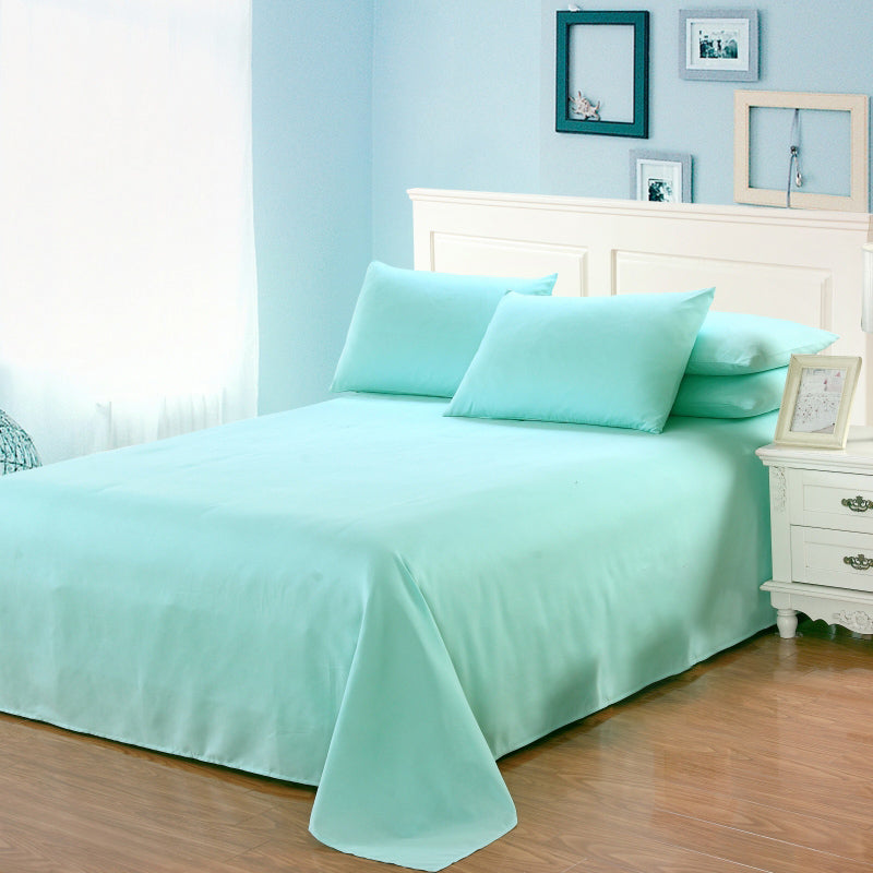 Polyester Bed Sheet 3-Piece Solid Color Fade Resistant Sheet Sets