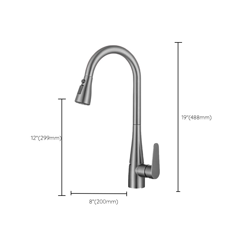 Modern Standard Kitchen Faucet 1-Handle Pull down Bar Faucet