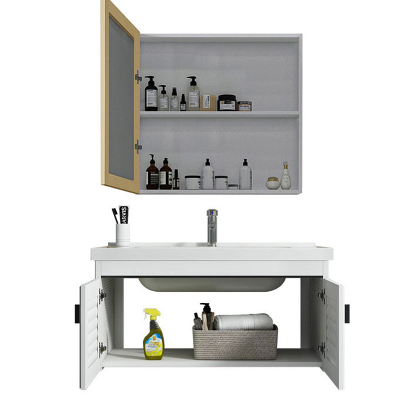 Wall-mounted Bathroom Vanity Modern Single-Sink Space Saver Vanity