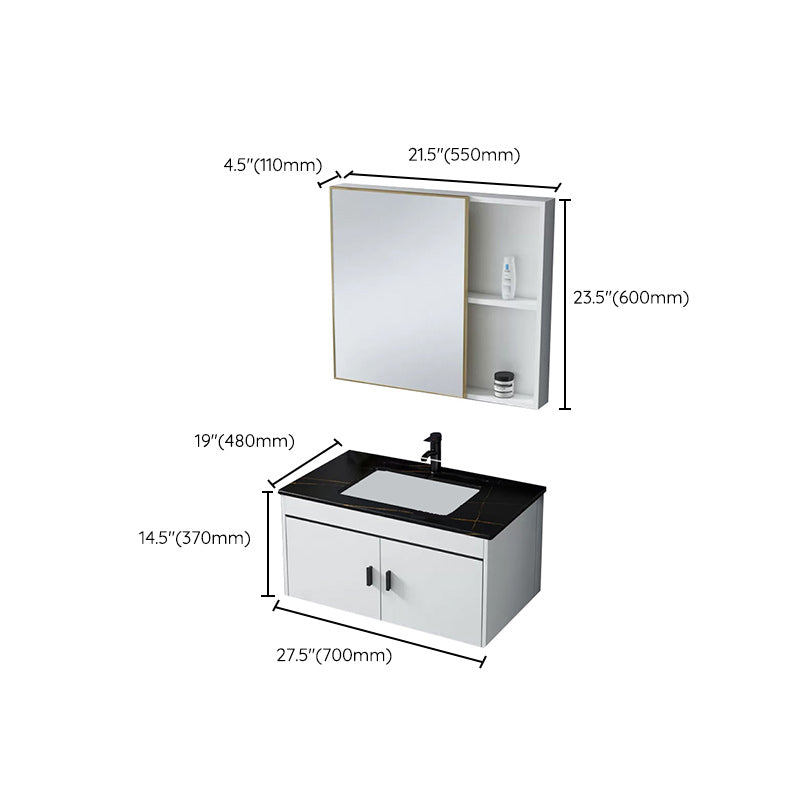 Wall-mounted Bathroom Vanity Modern Single-Sink Space Saver Vanity