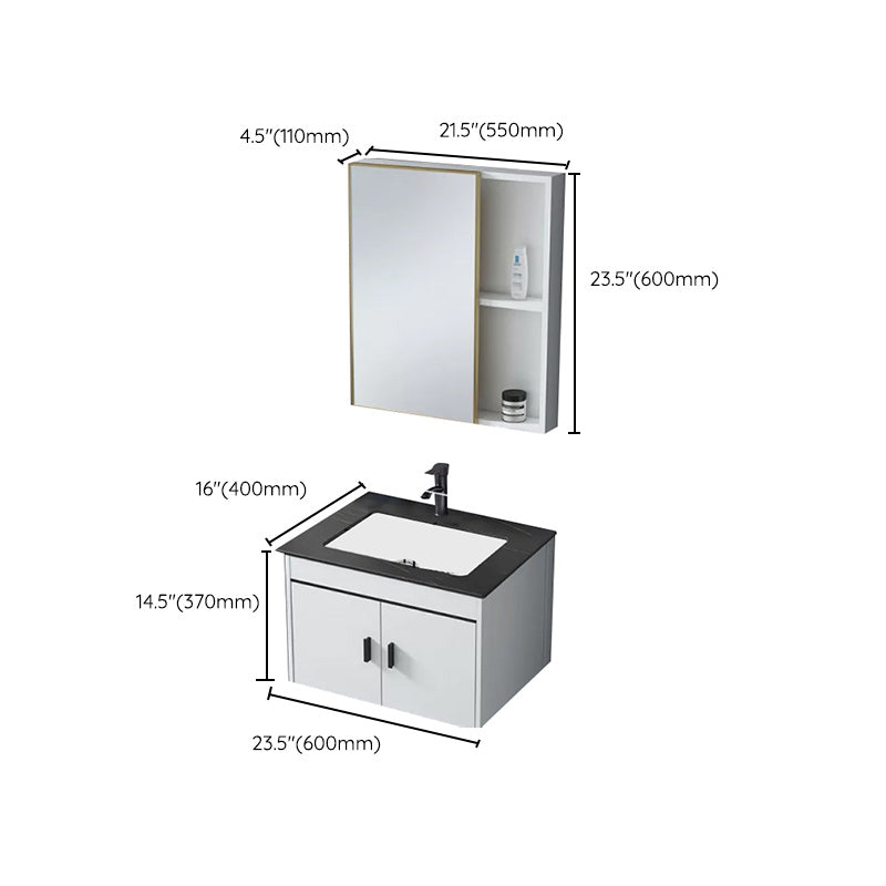 Wall-mounted Bathroom Vanity Modern Single-Sink Space Saver Vanity