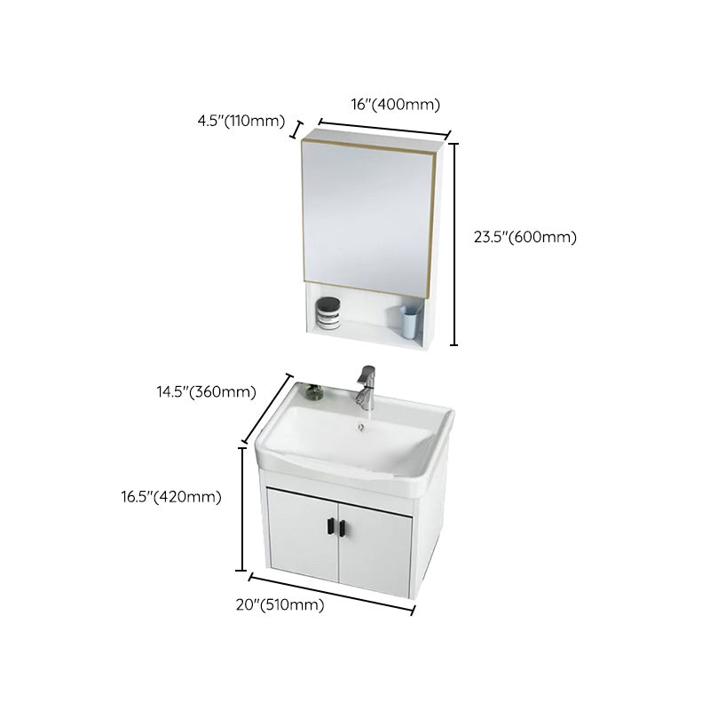 Wall-mounted Bathroom Vanity Modern Single-Sink Space Saver Vanity