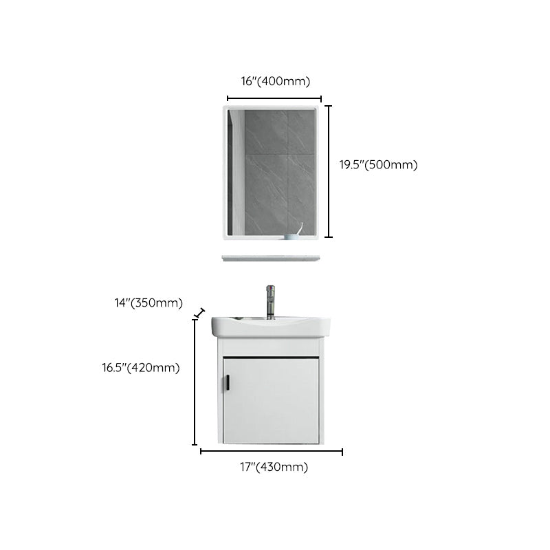 Wall-mounted Bathroom Vanity Modern Single-Sink Space Saver Vanity