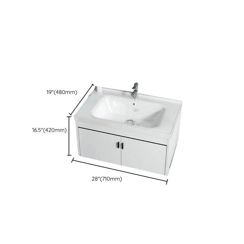 Wall-mounted Bathroom Vanity Modern Single-Sink Space Saver Vanity