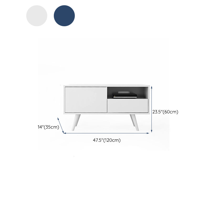 Scandinavian Media Console Wooden TV Stand Console for Living Room