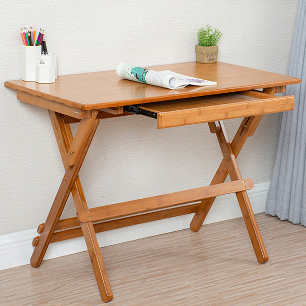 Adjustable Height Solid Wood Office Desk Modern Folding Writing Desk