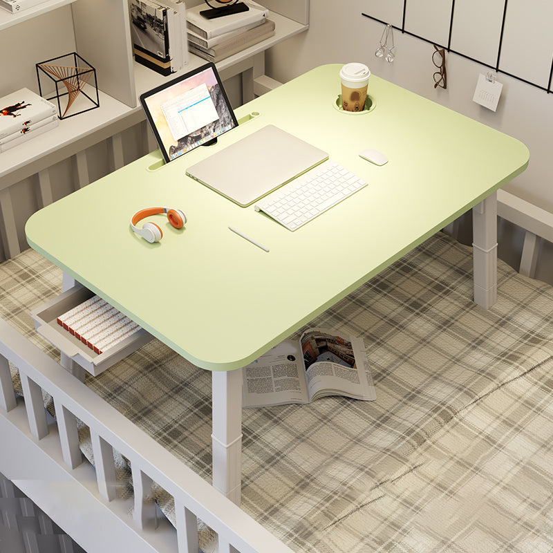 Contemporary Engineered Wood Office Desk Bedroom Writing Desk with White Legs