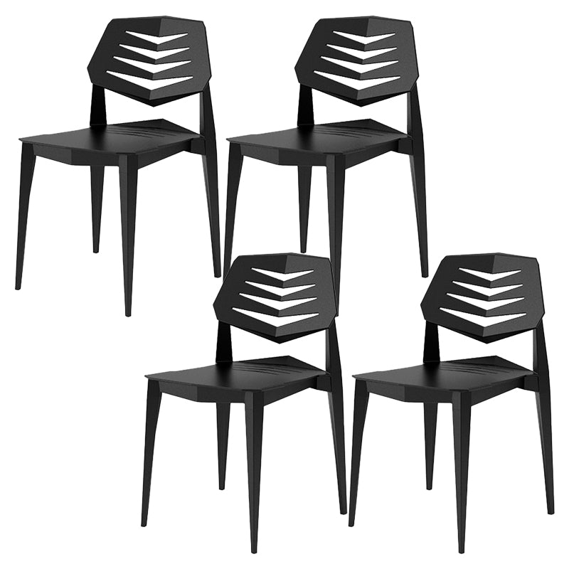 Contemporary No Arm Conference Chair Plastic Chair with Legs for Office