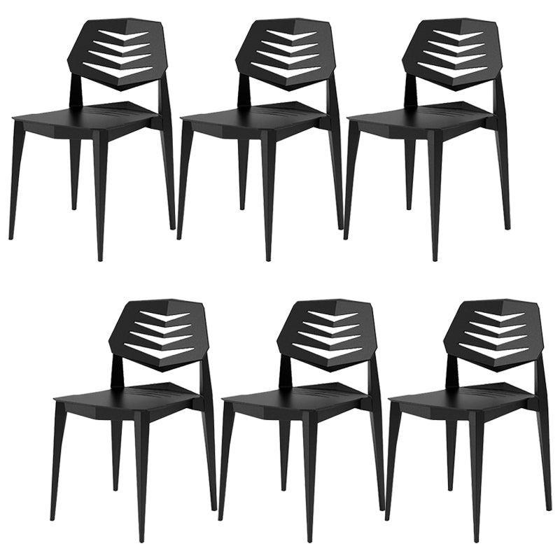 Contemporary No Arm Conference Chair Plastic Chair with Legs for Office