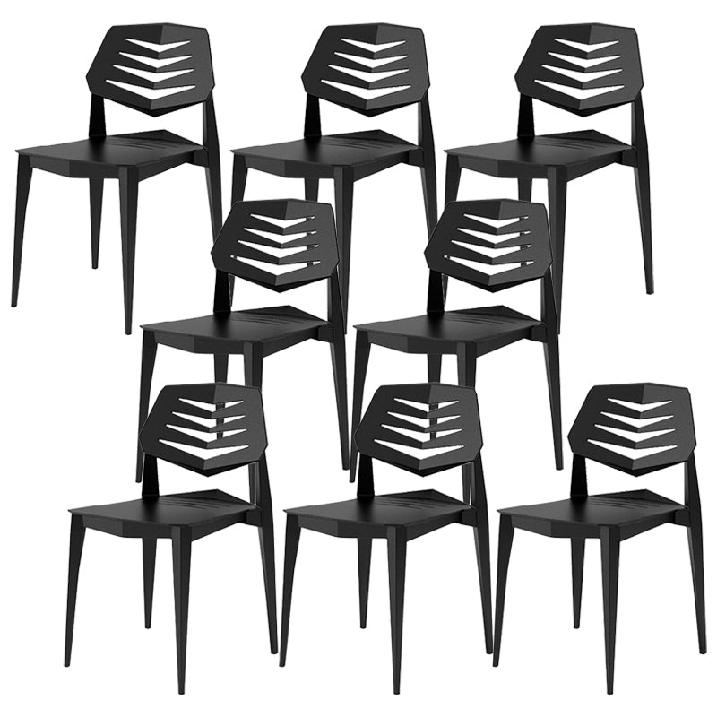 Contemporary No Arm Conference Chair Plastic Chair with Legs for Office