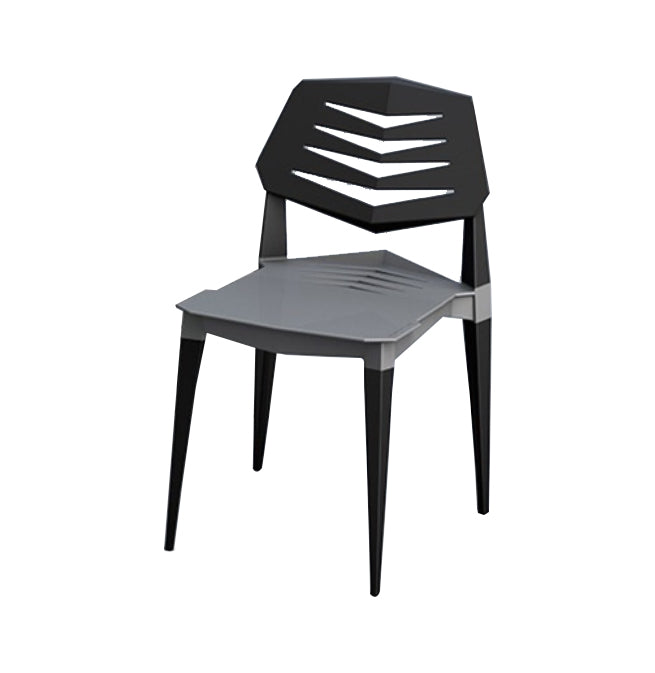 Contemporary No Arm Conference Chair Plastic Chair with Legs for Office