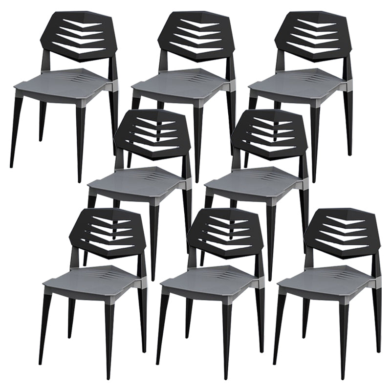 Contemporary No Arm Conference Chair Plastic Chair with Legs for Office