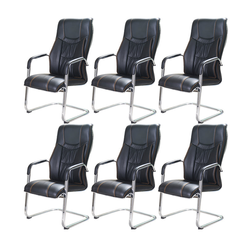 Modern Upholstered Office Chair No Wheels Fixed Arms No Distressing Desk Chair