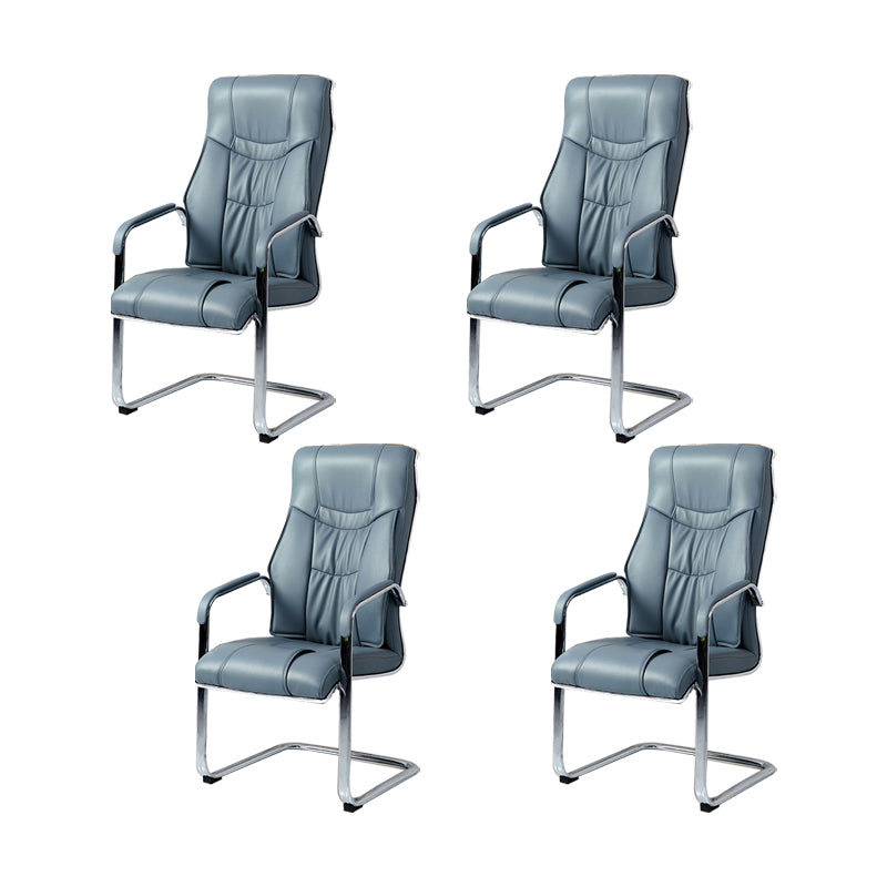 Modern Upholstered Office Chair No Wheels Fixed Arms No Distressing Desk Chair