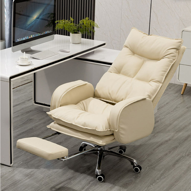 Contemporary Padded Arms Office Chair Height-adjustable Desk Chair for Office