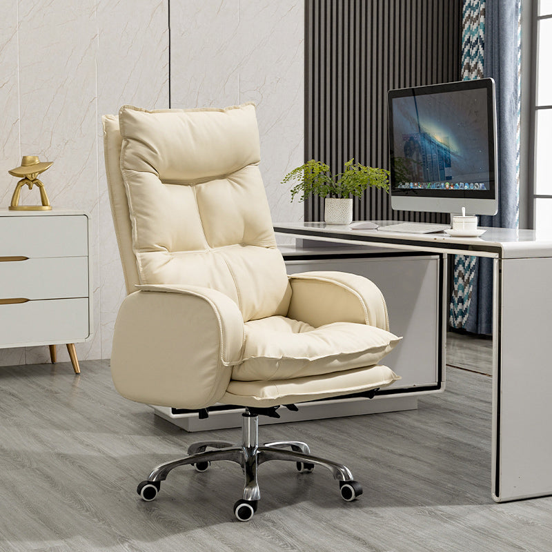 Contemporary Padded Arms Office Chair Height-adjustable Desk Chair for Office