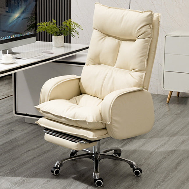 Contemporary Padded Arms Office Chair Height-adjustable Desk Chair for Office