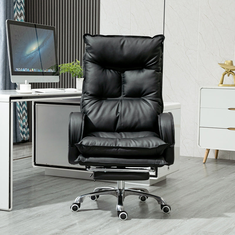 Contemporary Padded Arms Office Chair Height-adjustable Desk Chair for Office