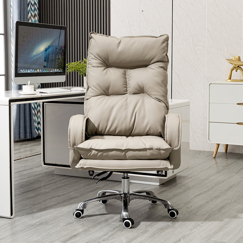 Contemporary Padded Arms Office Chair Height-adjustable Desk Chair for Office