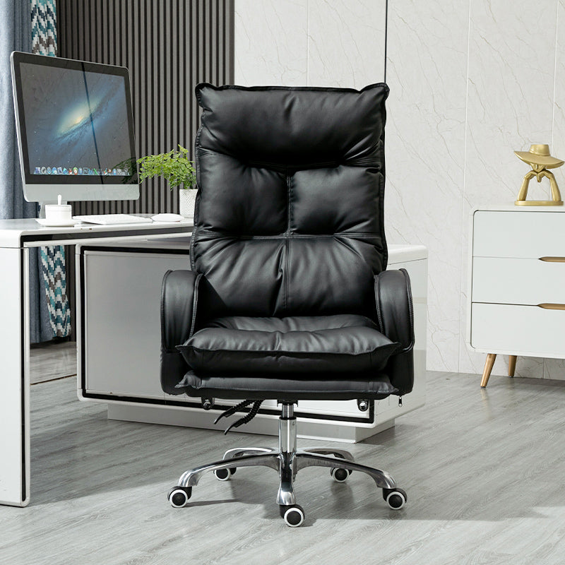 Contemporary Padded Arms Office Chair Height-adjustable Desk Chair for Office