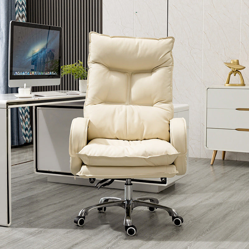 Contemporary Padded Arms Office Chair Height-adjustable Desk Chair for Office