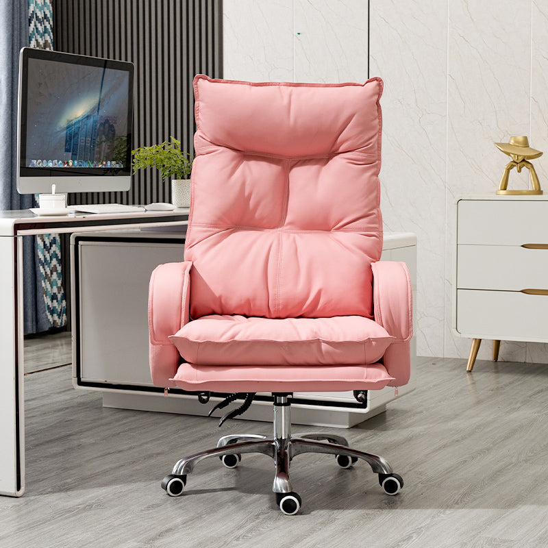 Contemporary Padded Arms Office Chair Height-adjustable Desk Chair for Office