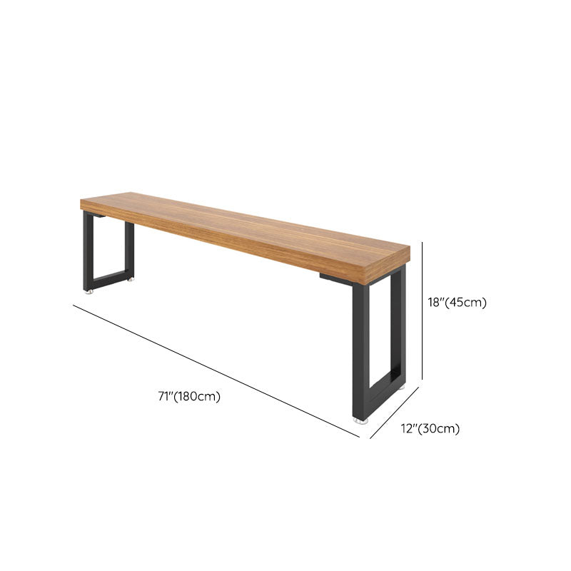 Modern Pine Wood Bench Rectangle Home Seating Bench with Legs