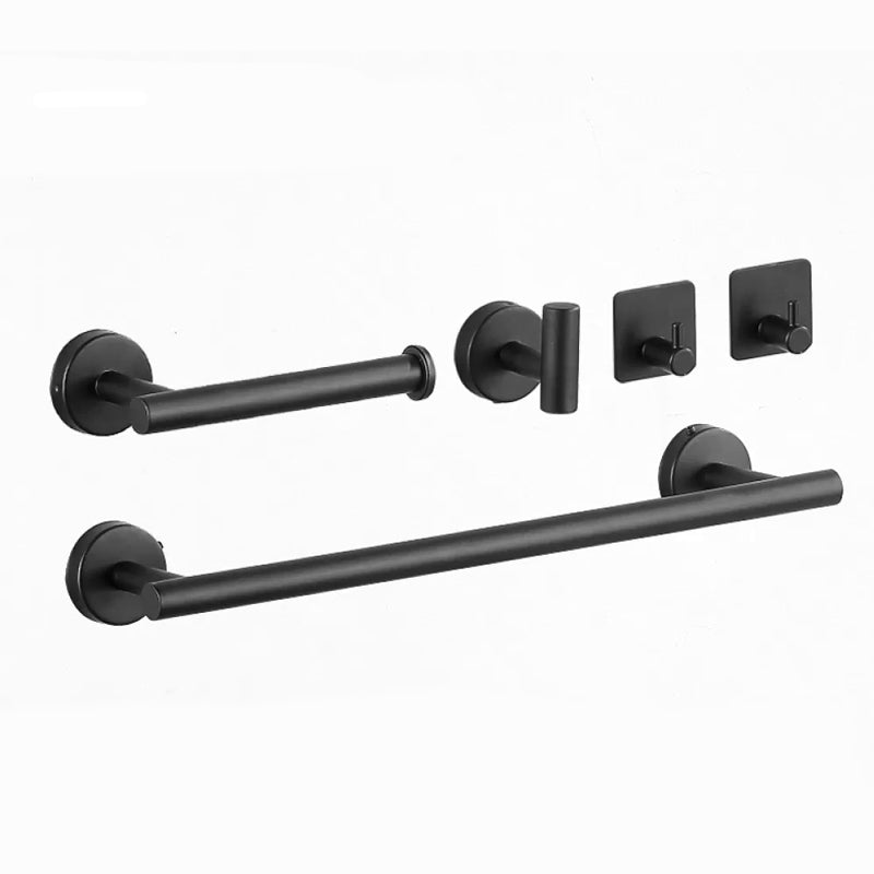 Modern Stainless Steel Bathroom Hardware Set Brushed Chrome Towel Bar/Ring & Robe Hooks