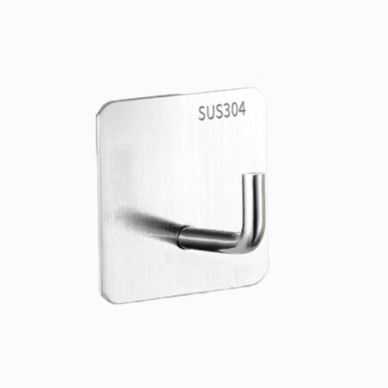 Modern Stainless Steel Bathroom Hardware Set Brushed Chrome Towel Bar/Ring & Robe Hooks