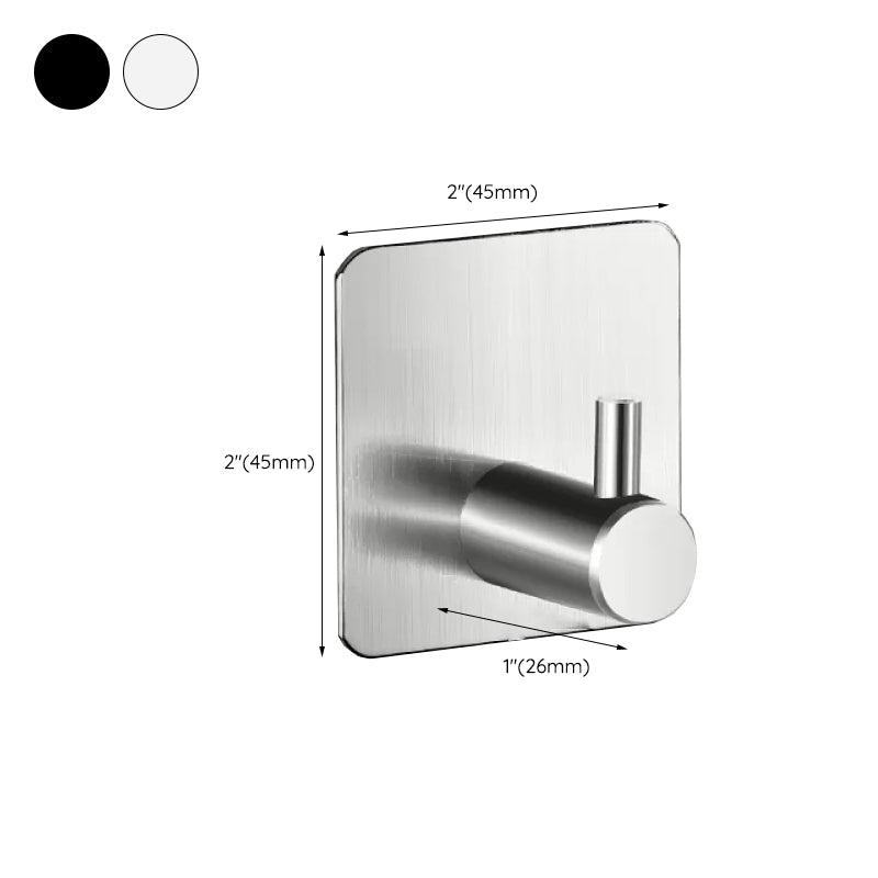 Modern Stainless Steel Bathroom Hardware Set Brushed Chrome Towel Bar/Ring & Robe Hooks