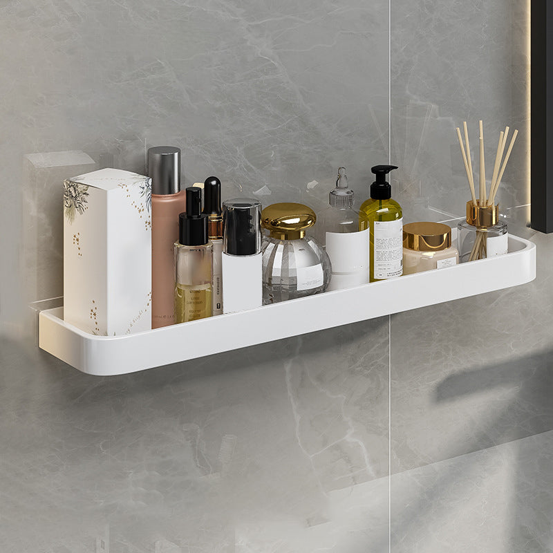 Contemporary Bathroom Accessory Set  Metal Bath Shelf in White