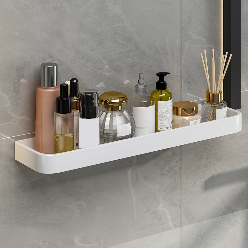 Contemporary Bathroom Accessory Set  Metal Bath Shelf in White