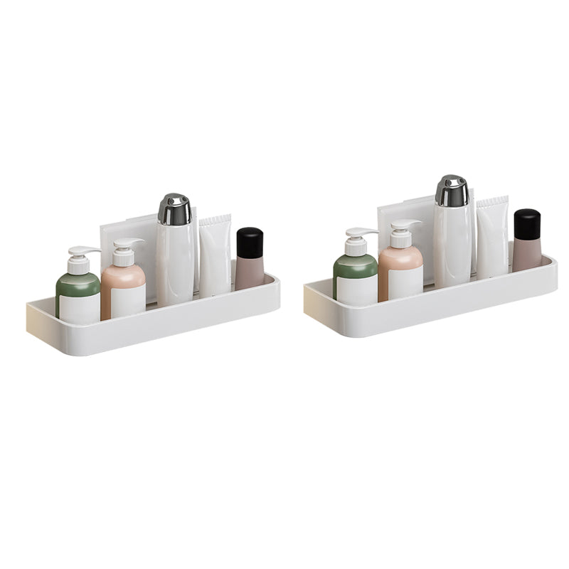 Contemporary Bathroom Accessory Set  Metal Bath Shelf in White