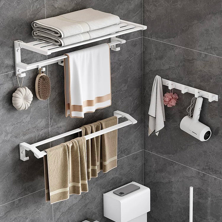 Modern White Bathroom Hardware Set Towel Bar Bath Shelf Bath Hardware Set