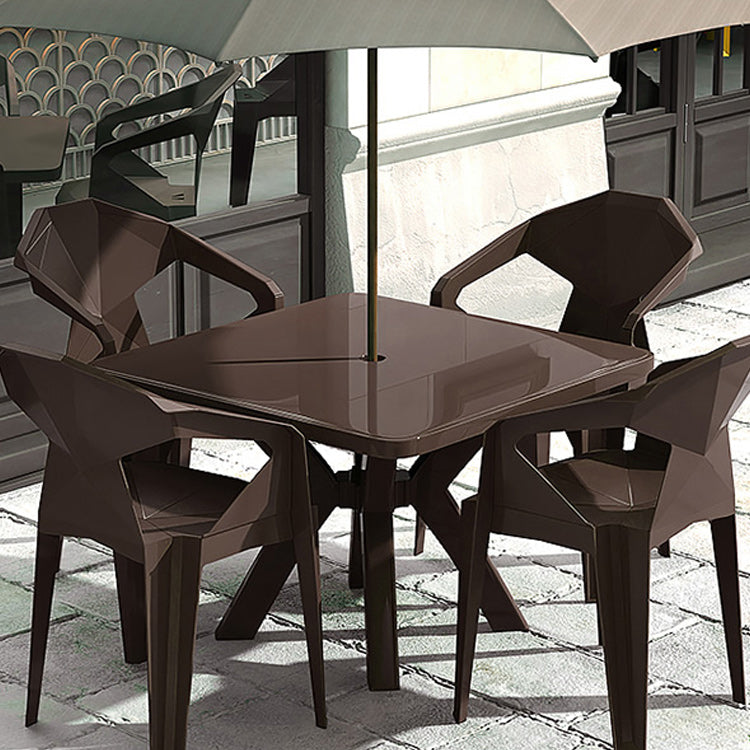 Contemporary Water Resistant Dining Table 4-Seater 1.57" Dining Set