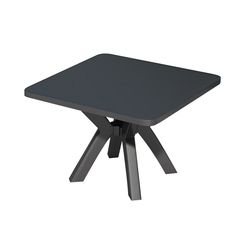 Plastic Contemporary Dining Table 28.3" Tall Square Dining Table